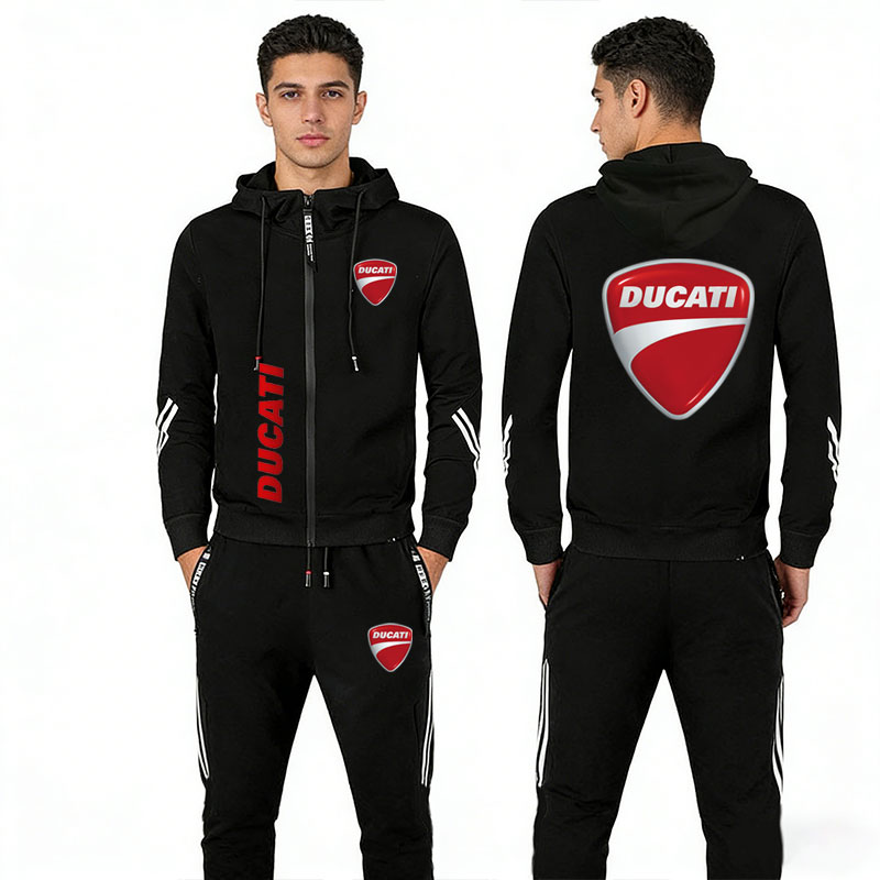 Summer Clothing Brands - ชุดเซ็ตฤดูใบไม้ผลิ-ฤดูร้อน Ducati 2026 สำหรับผู้ชาย แบรนด์ดัง พิมพ์ลาย