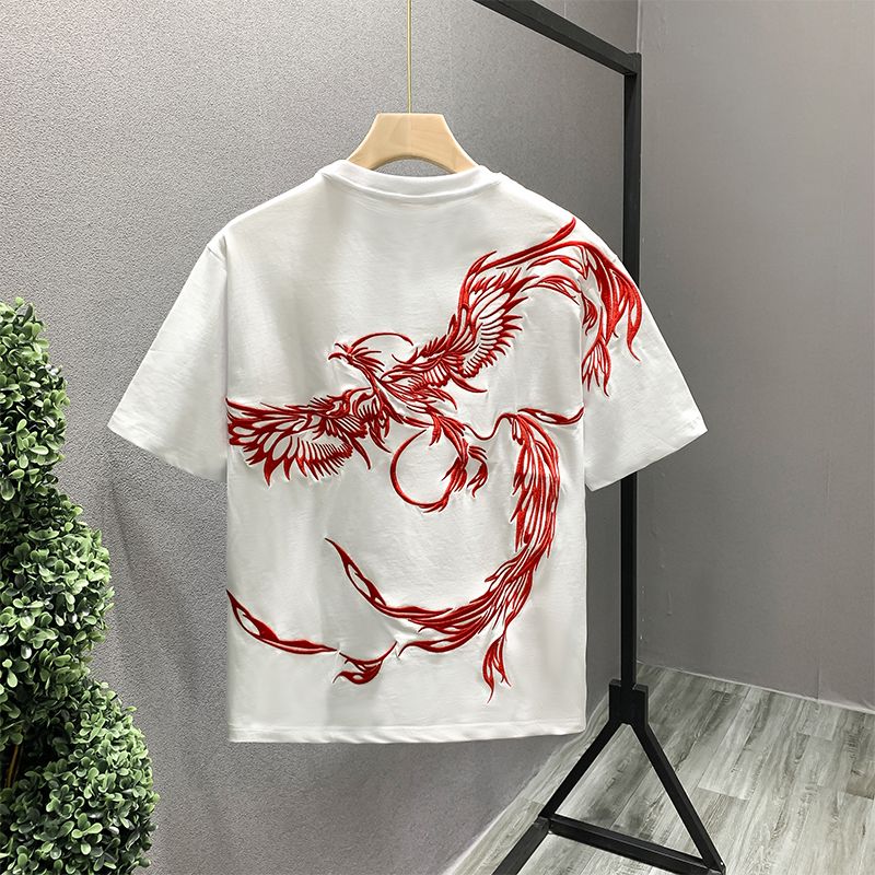 ปักท็อปสีขาว 100 ℅   ผ้าฝ้ายTเ - Summer Clothing Wholesale บทวิจารณ์และราคา