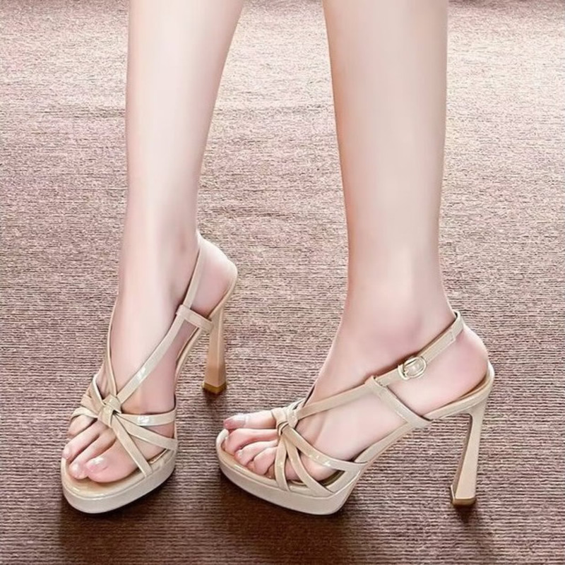รองเท้าส้นสูงแบบเปิดนิ้วเท้า ส - Summer Clothing Stores บทวิจารณ์และราคา