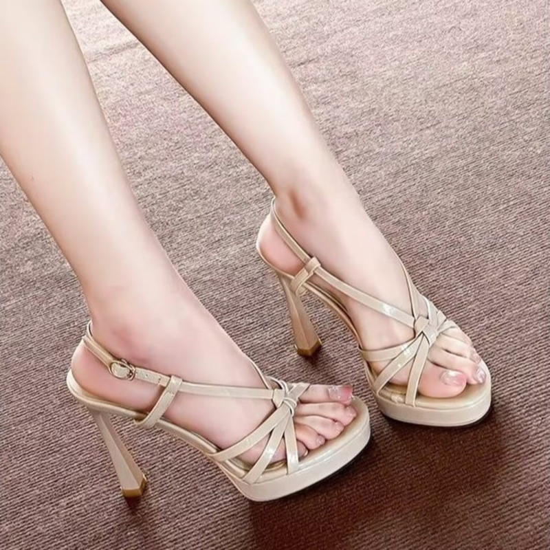 รองเท้าส้นสูงแบบเปิดนิ้วเท้า ส - Summer Clothing Stores บทวิจารณ์และราคา
