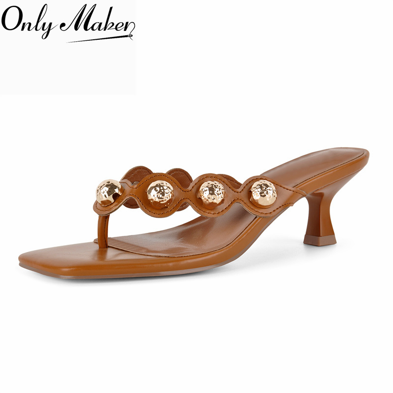 Onlymaker รองเท้าแตะส้นเตี้ยหั - Summer Clothing Stores บทวิจารณ์และราคา